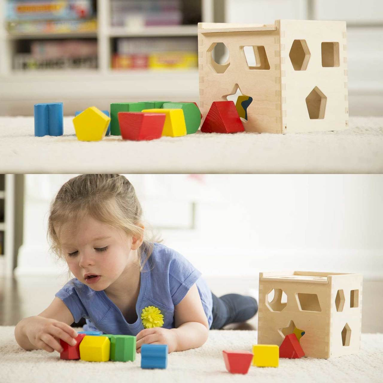 Montessori Wooden Shape Sorter Cube