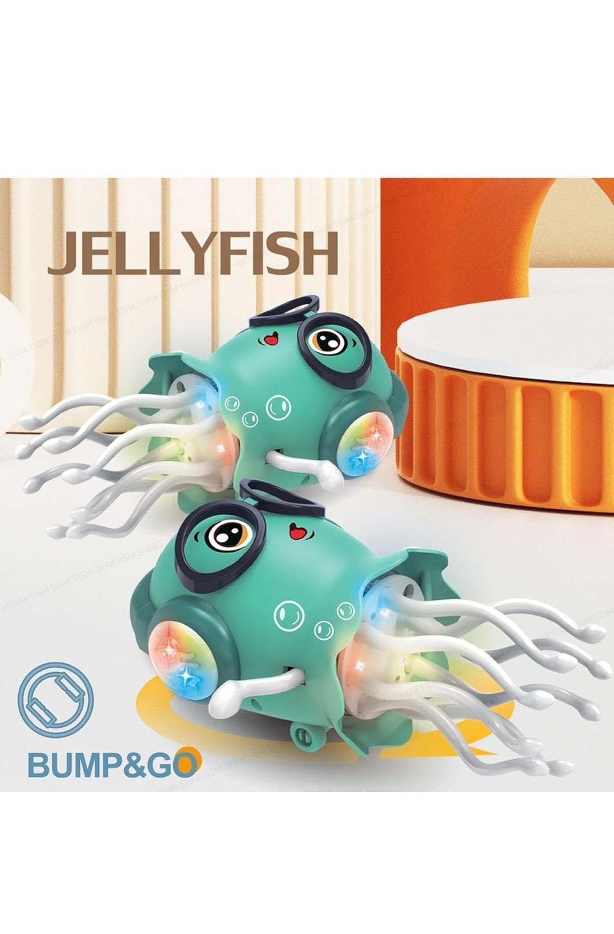 Dancing Jellyfish Musical Toy with LED Lights – Bump & Go Interactive Kids Toy