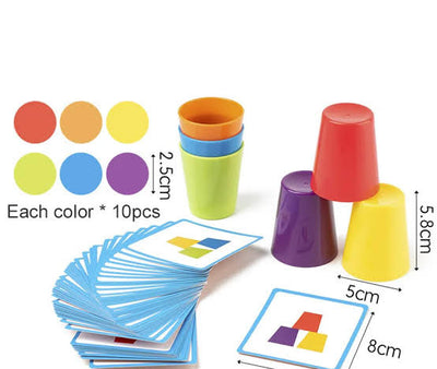 Color classification stacking cup toy 2 in 1