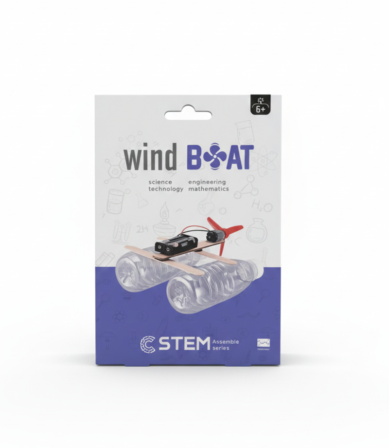 DIY Wooden Wind Boat – Battery-Powered STEM Craft Kit