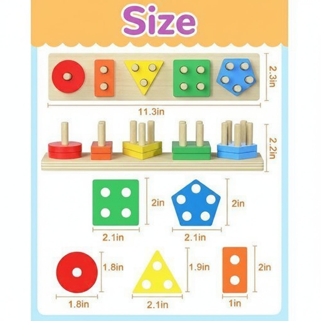 Early Years Wooden Montessori Discovery Bundle| Ages 18m+ | Master Foundations of Logic & Sensory Rhythm