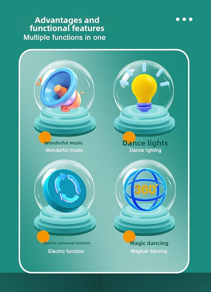 Dancing Jellyfish Musical Toy with LED Lights – Bump & Go Interactive Kids Toy