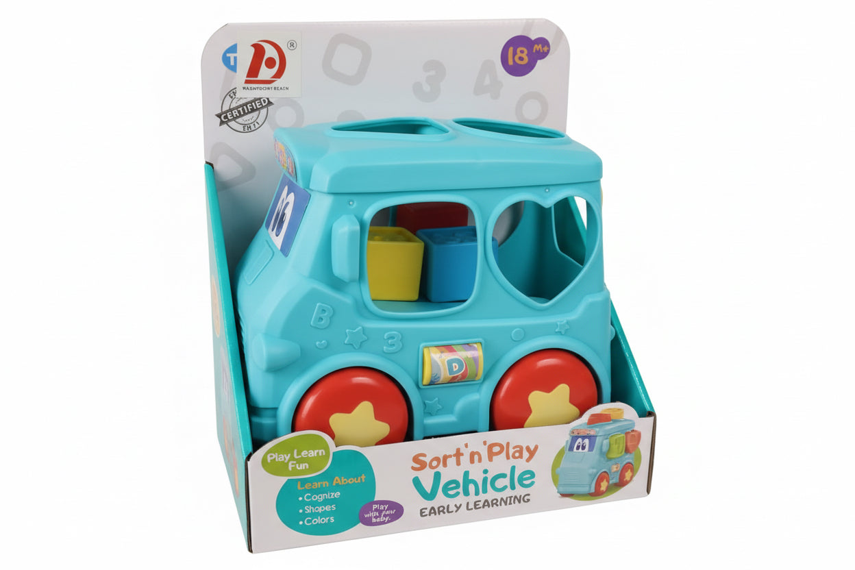 HAP-P-KID Little Learner Sort & Play Vehicle – Shape Sorter Van