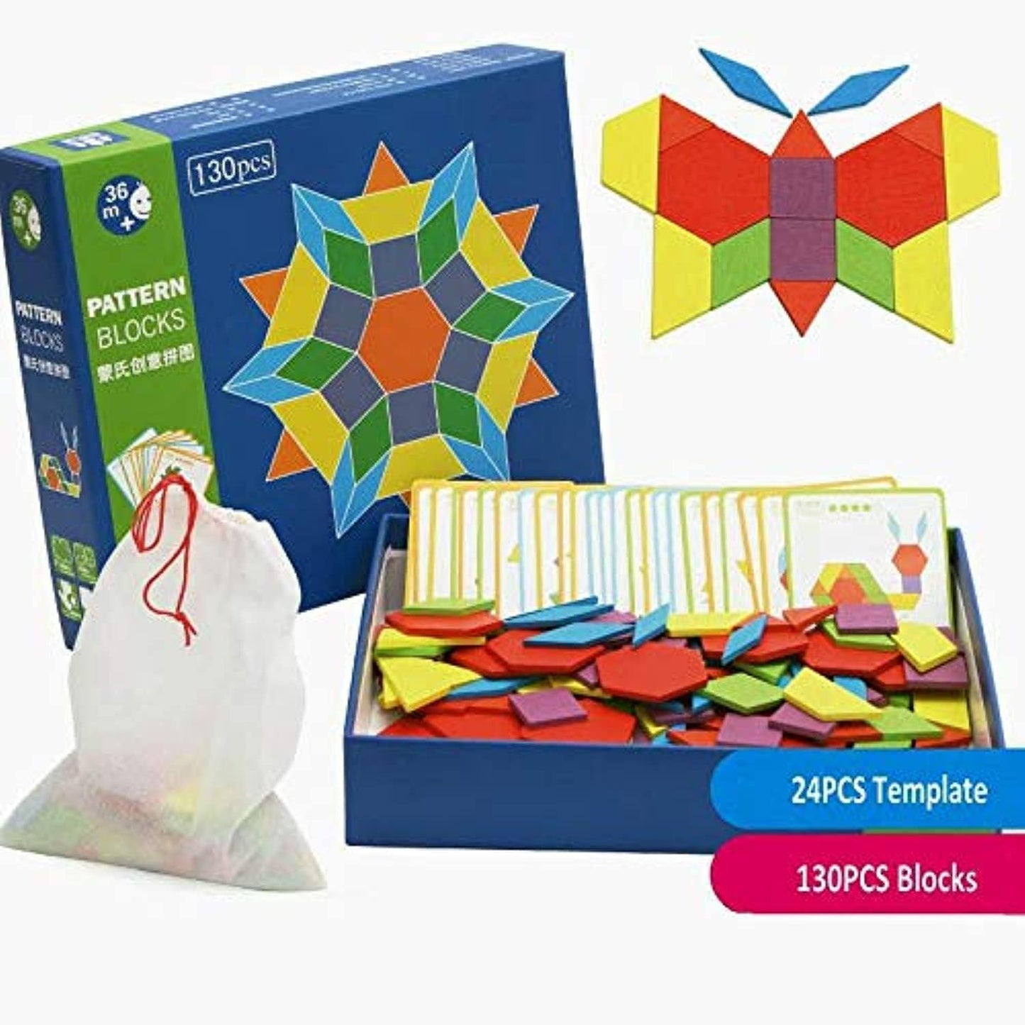 Pattern blocks 130 pcs