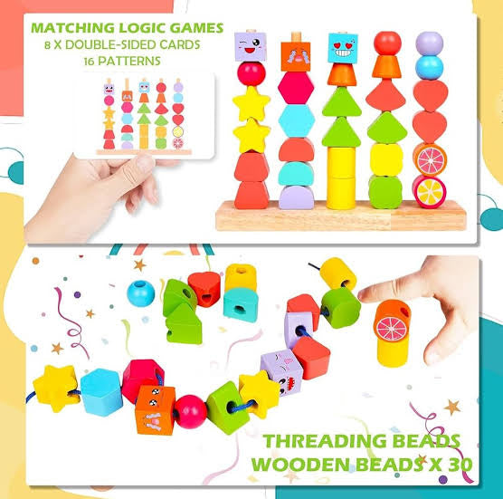 Wooden Five Column Set Bead String