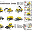 Mini Lego Blocks Construction Trucks Set