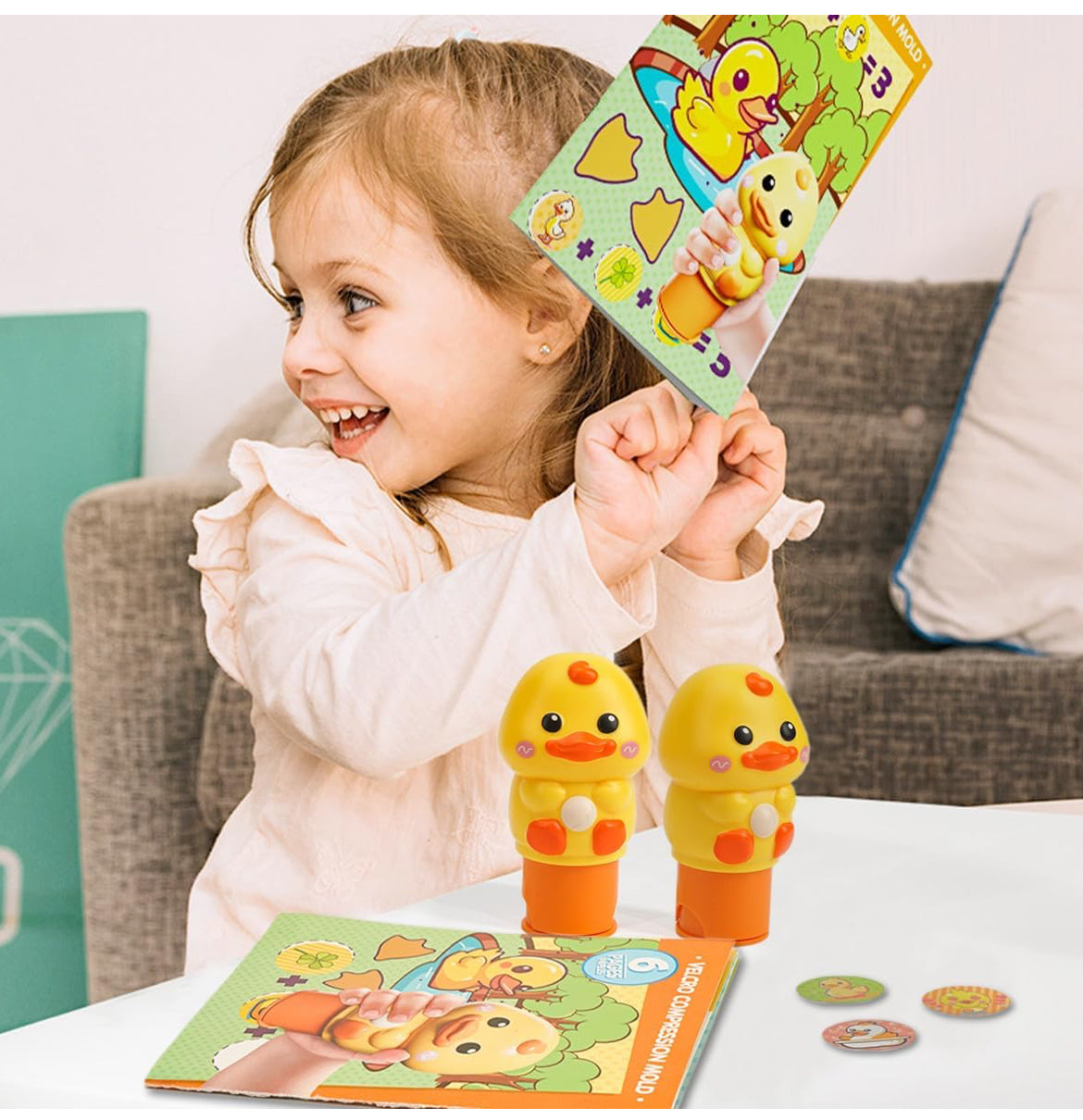 Magic Stamper Stickers Set – 200 Reusable Stickers with 24-Page Book