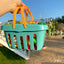 68-Piece Toddler Pretend Play Food Set with Cutting Tools & Grocery Basket