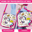 DIY Unicorn Message Bag Coloring Set – Creative Craft Activity for Kids 5+