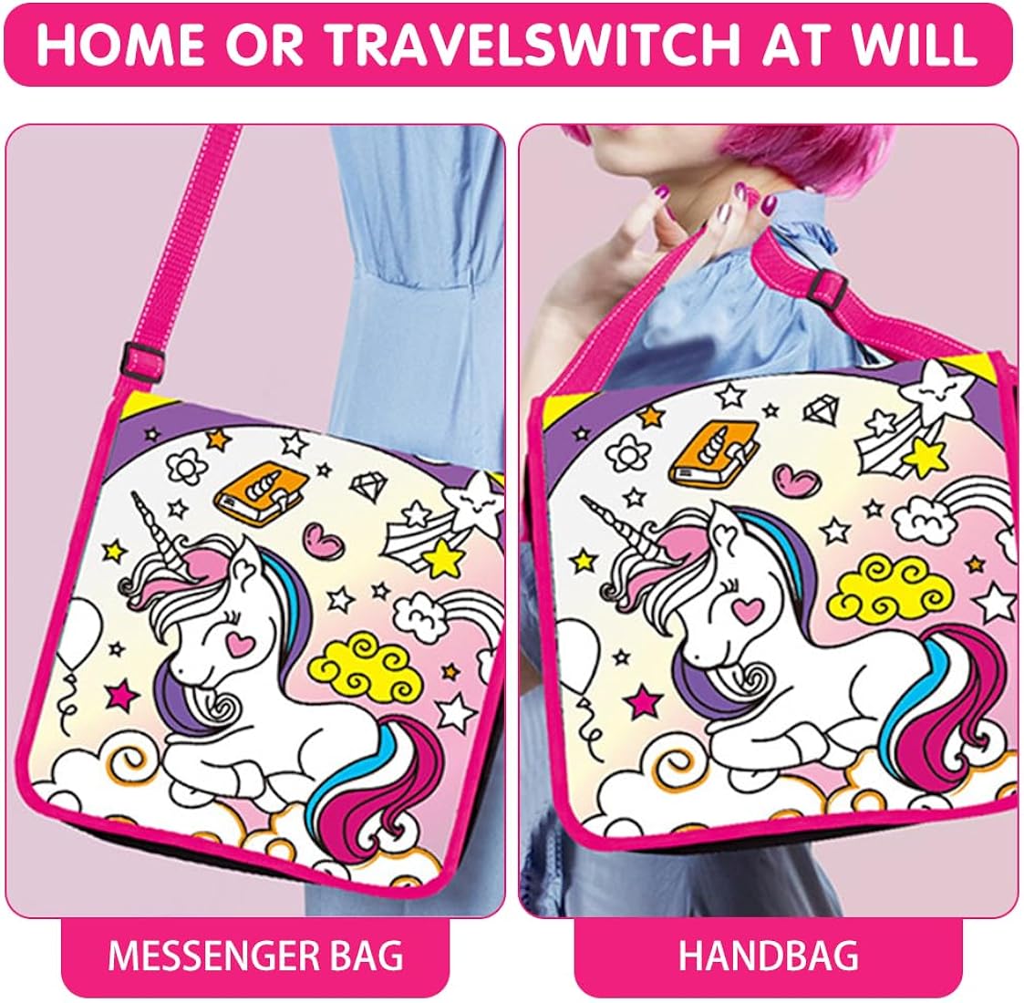 DIY Unicorn Message Bag Coloring Set – Creative Craft Activity for Kids 5+
