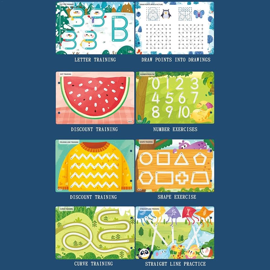 Magical Pen Control & Pre-Writing Workbook – Reusable Tracing Set
