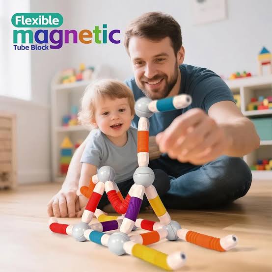 Flexible Magnetic Tube  36-piece Building Set – STEM Creative Construction