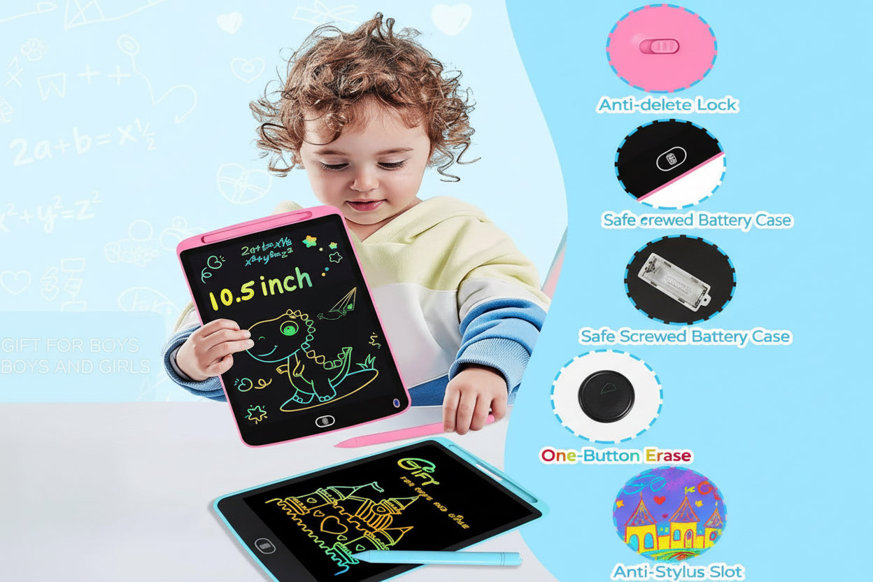12-Inch LCD Colorful Writing Tablet – Reusable Drawing & Memo Board