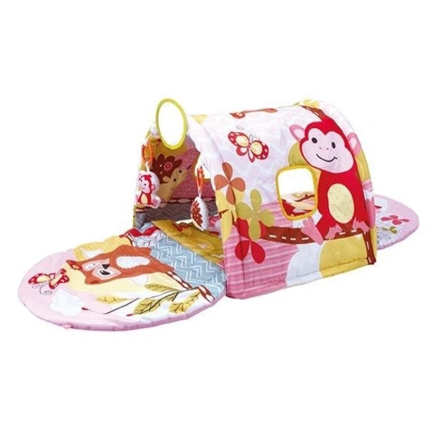 2-in-1 Baby Activity Gym & Play Tent – Safe BPA-Free Play Mat for Infants