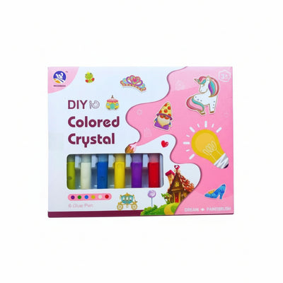 DIY "Colored Crystal Glue" Painting & Gem Craft Set with Mold Pendants & Keychains (Fairytale & Nature Themes / Ages 3+)