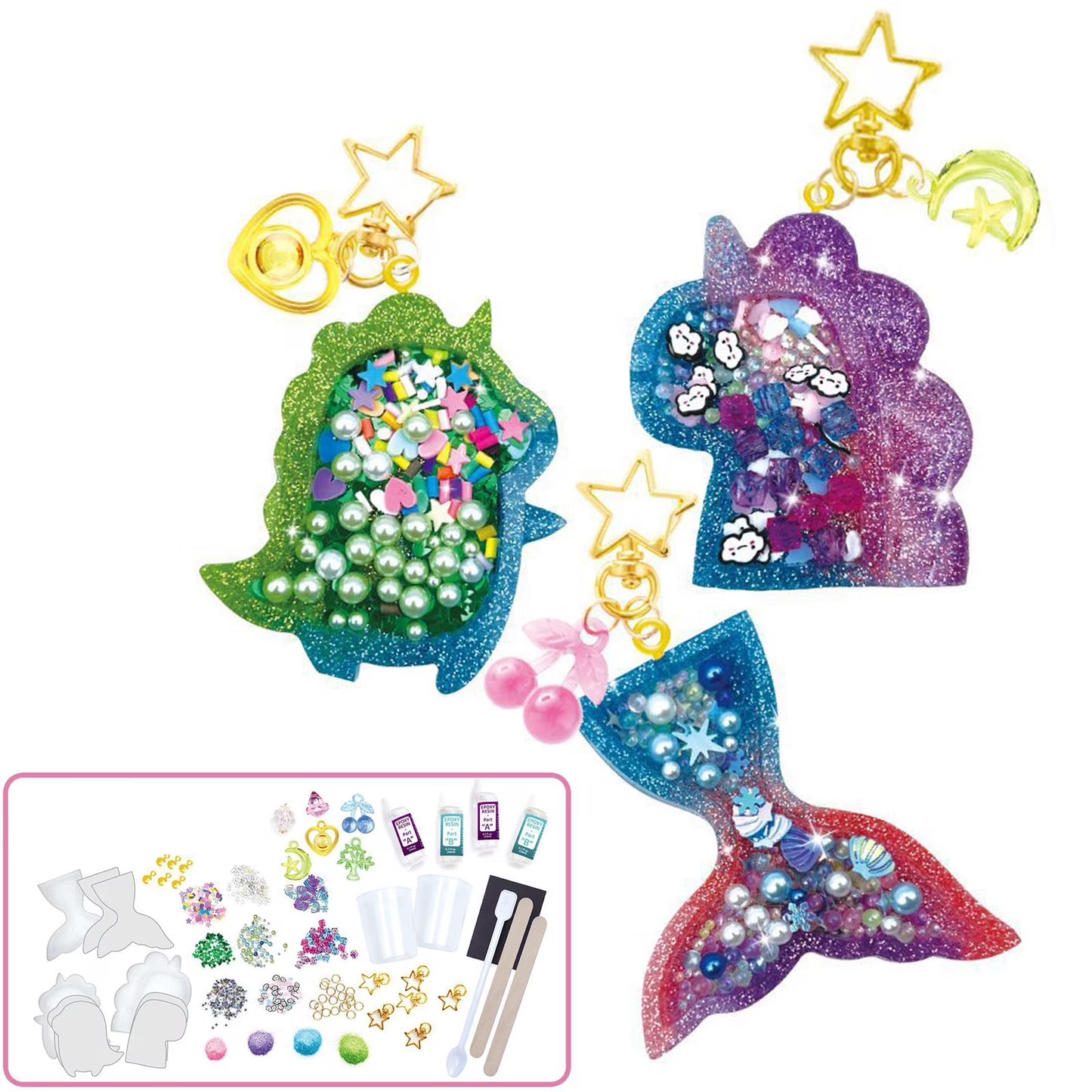 Noya Store Resin Fidget Shakers Colorful Fruits Drink DIY Craft Kit for Kids (Ages 6+)