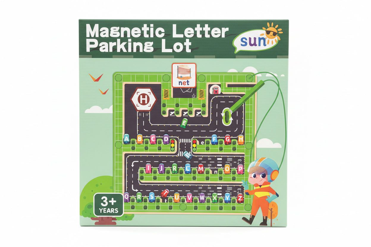 Montessori Wooden Magnetic Color & Alphabet Maze Board – Educational Toy for Kids