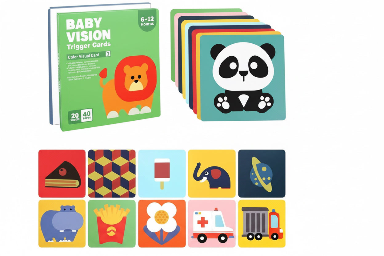 Infant Vision Trigger Cards (Level 2) – Color & Pattern Recognition Set