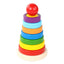 2-in-1 Wooden Rainbow Stacking Rings & Geometric Shape Sorter Tower Toy (Ages 18M+)
