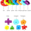 2-in-1 Wooden Rainbow Stacking Rings & Geometric Shape Sorter Tower Toy (Ages 18M+)