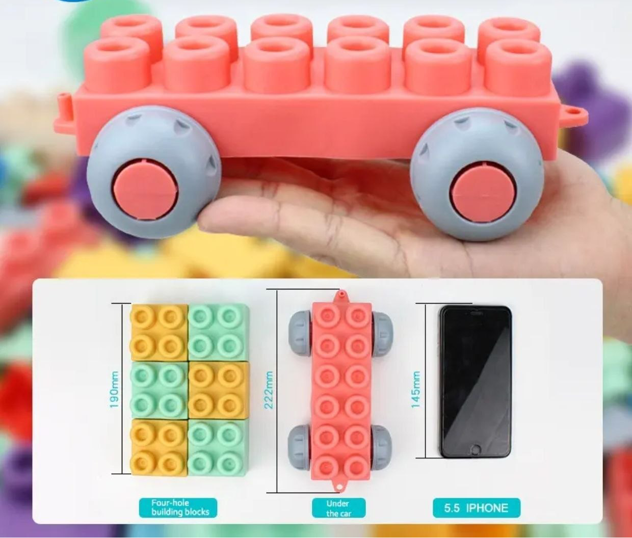 20-Piece Silicone Building Blocks – Safe & Flexible Set