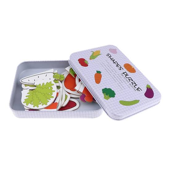 Wooden Vegetables Shape  Puzzle Set( 2 Pieces)