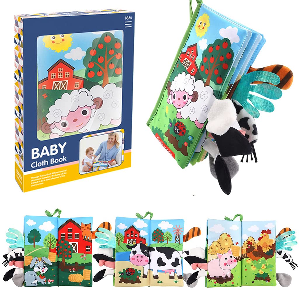3D Baby Cloth Book – Farm Animals Sensory Soft Book