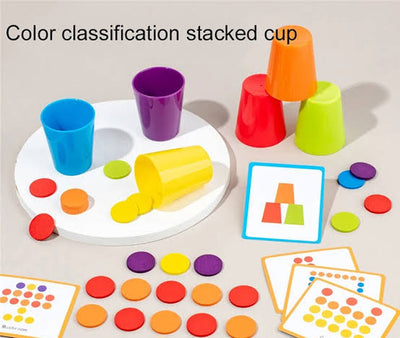 Color classification stacking cup toy 2 in 1