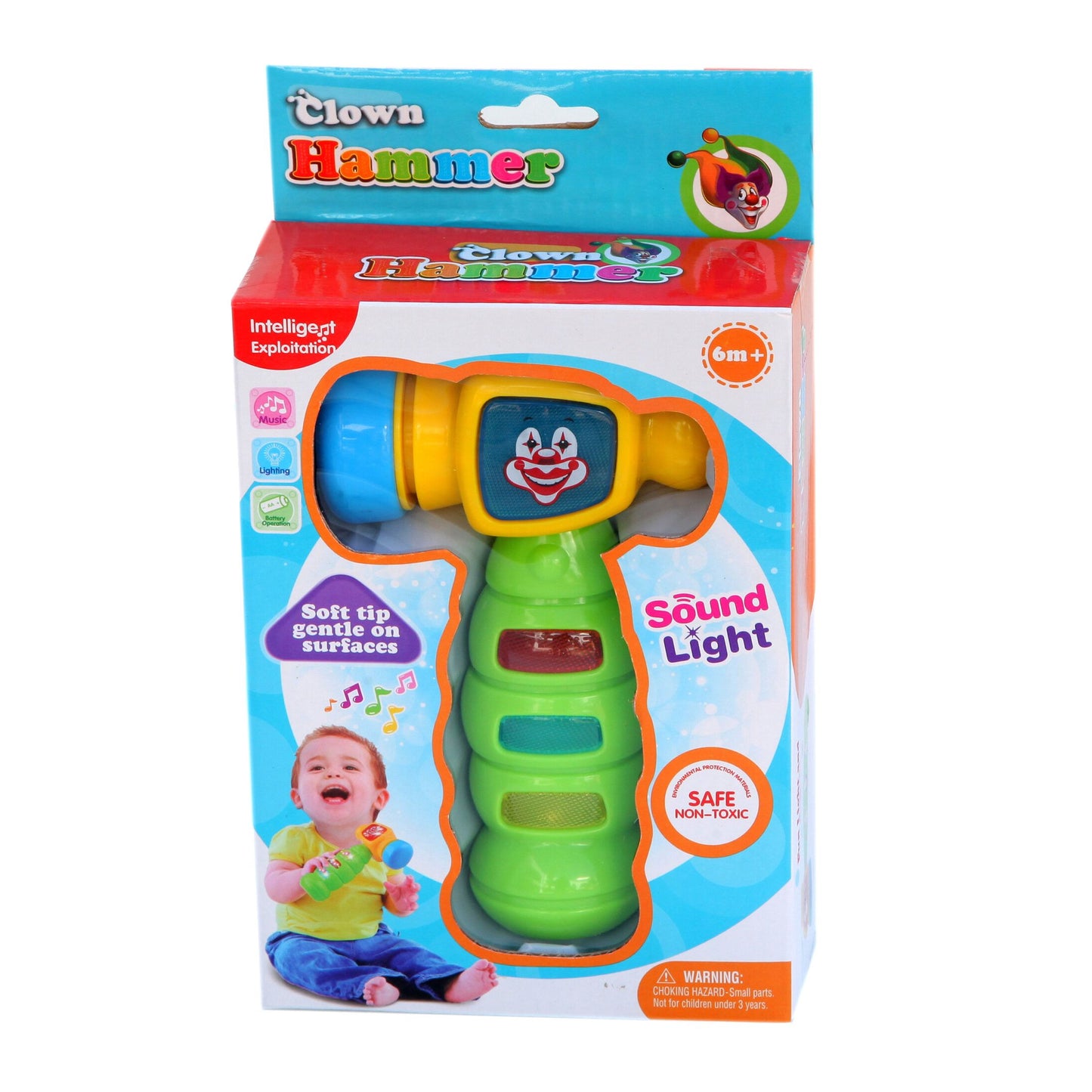 Clown Hammer Light Up Toy with Sound Effects