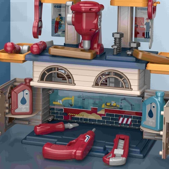 2-in-1 Kids Tool Workshop Play House – DIY Craftsman Home Tools Set
