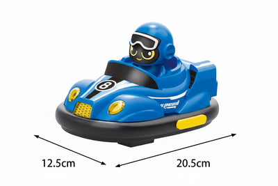 2-Player Interactive Remote Control Bumper Cars Battle Set with Ejecting Drivers (Red vs. Blue)
