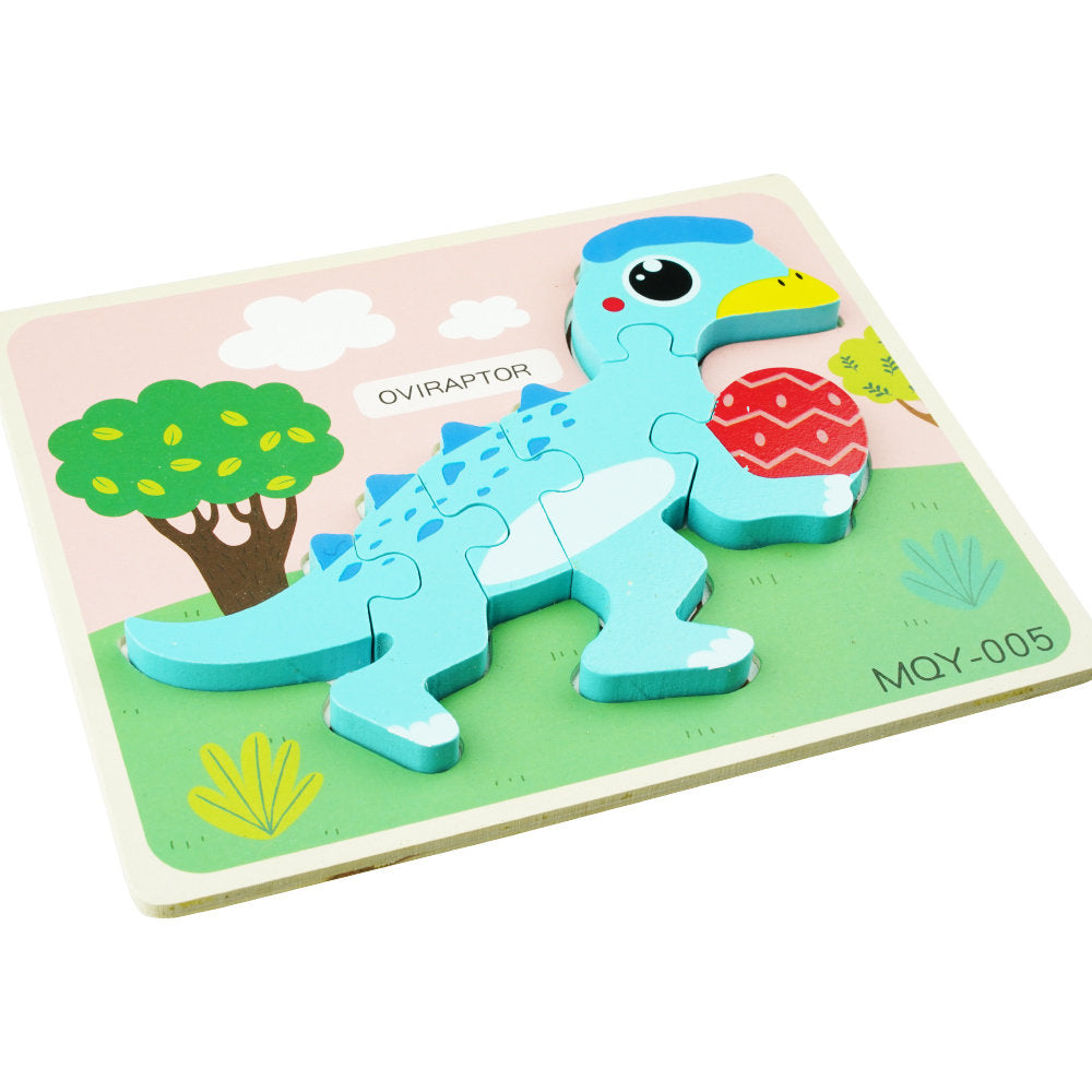 Wooden Dinosaur Puzzle – Colorful Educational Toy for Kids