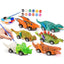 DIY Dinosaurs painting kit and pull back cars 2 in 1