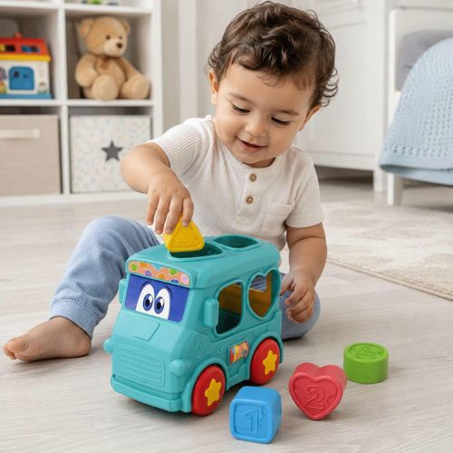Early Learning Toddler Bundle: Farm Hide & Seek Pop-Up Game + Sort 'n Play Vehicle (Ages 18M+)