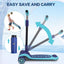 Adjustable 3-Wheel Kick Scooter Sensory Balance Toy for Kids (Ages 3-8 Years)