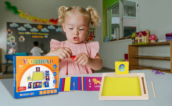 Wooden Montessori Sand wordpad toy