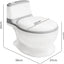 Realistic Toddler Potty Training Toilet with Soft PU Cushion Seat & Removable Waste Basin