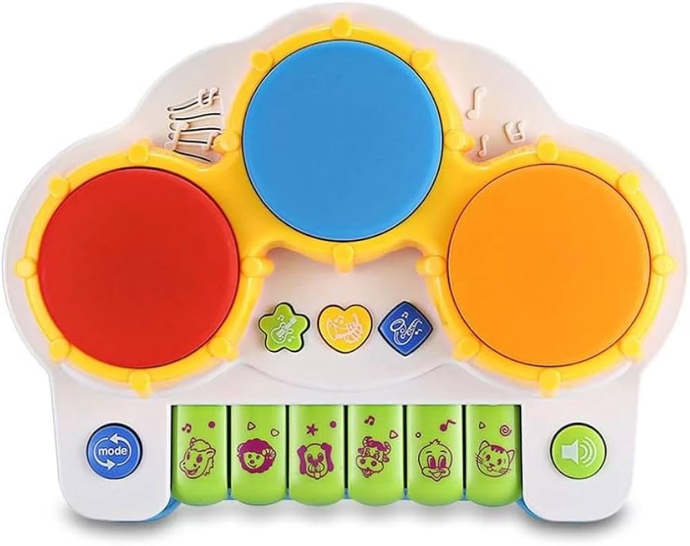 2-in-1 Musical Symphony Drum & Piano | Ages 3+ | Master Rhythmic Patterns & Auditory Coordination