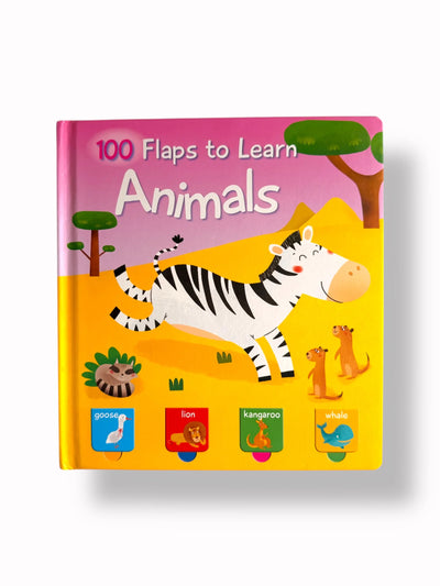 100 Flaps to Learn Animals Interactive Lift-the-Flap Board Book for Toddlers & Kids (Ages 1–4)