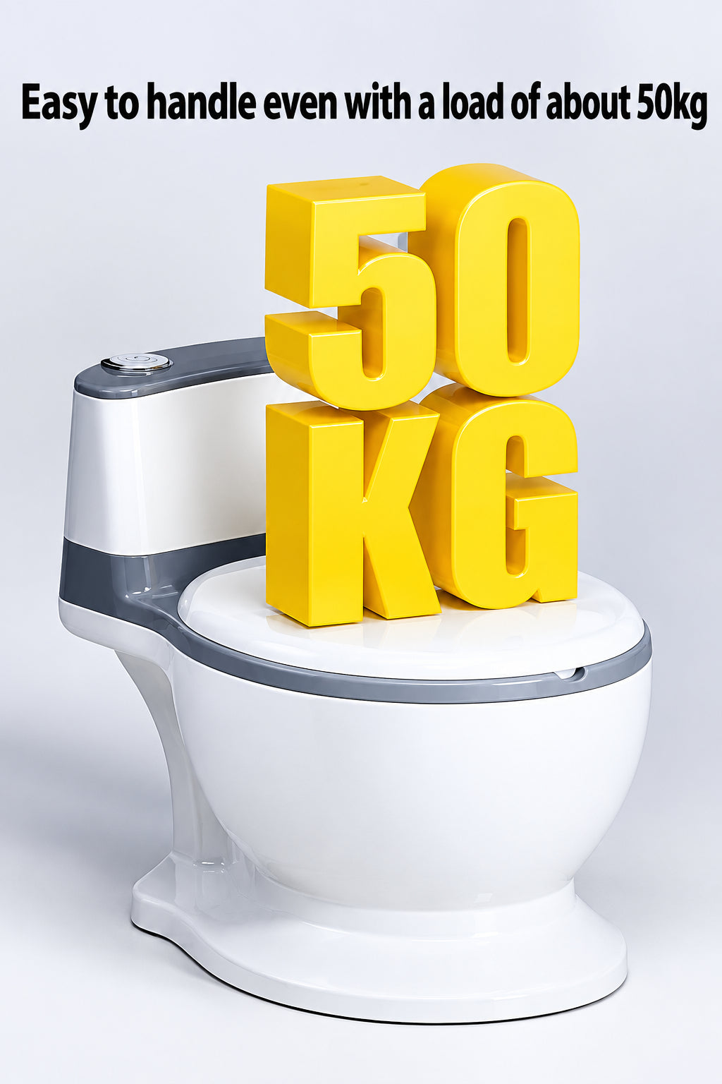 Realistic Toddler Potty Training Toilet with Soft PU Cushion Seat & Removable Waste Basin