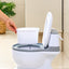 Realistic Toddler Potty Training Toilet with Soft PU Cushion Seat & Removable Waste Basin