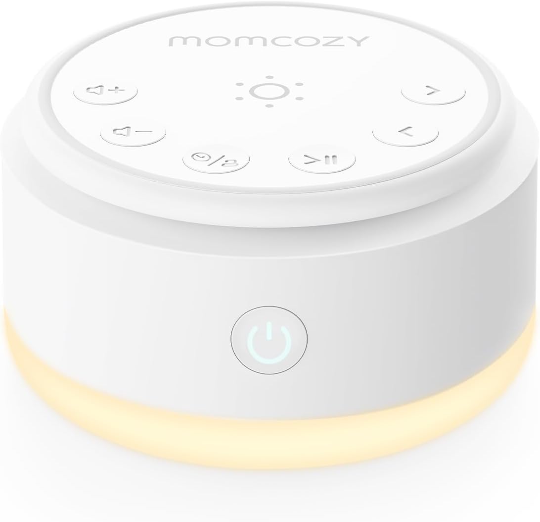 Momcozy Sound Machine for Baby-20 Soothing Sounds & Touch Warm Light Portable White Noise for Kids & Adults for Sleeping Timer and Memory | Ideal Travel Companion & Nursery Must-Have