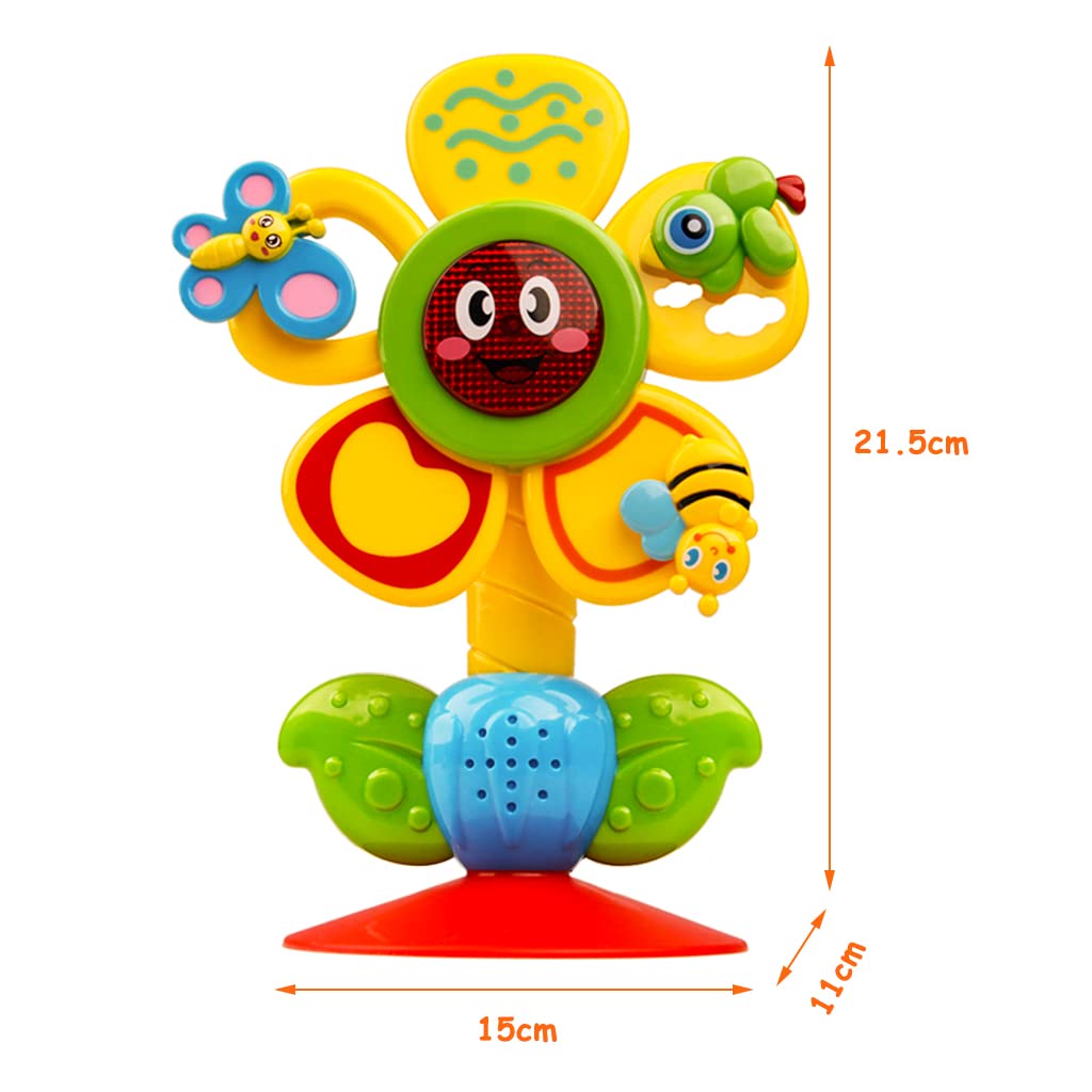 Zoop Toys Flower Interactive Musical Activity Wheel | Ages 6m+ | Master Sensory Calibration & Fine Motor Mechanics