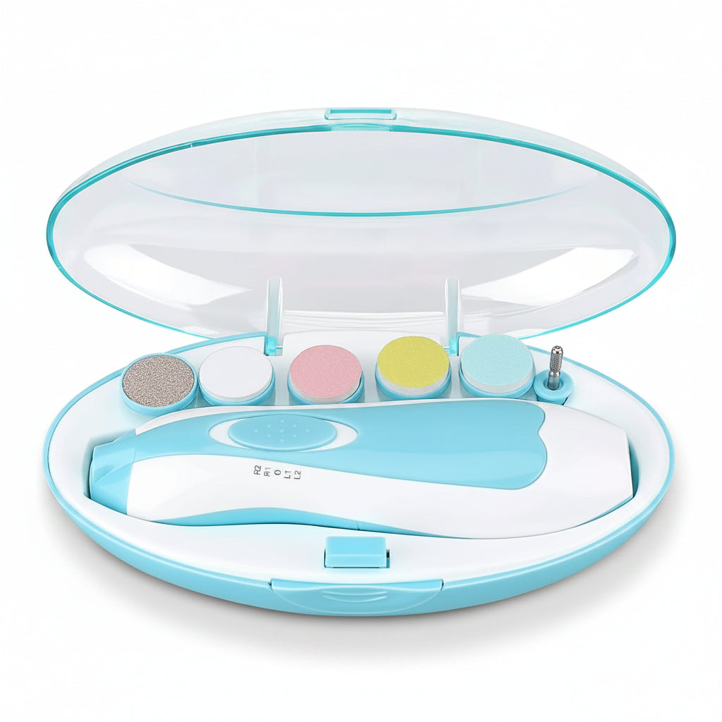 Electric Baby Nail Trimmer & File Kit with LED Light for Newborns, Toddlers & Adults (Ages 0 Months+)