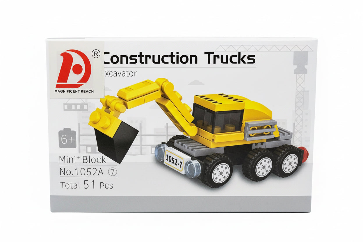 Mini Lego Blocks Construction Trucks Set