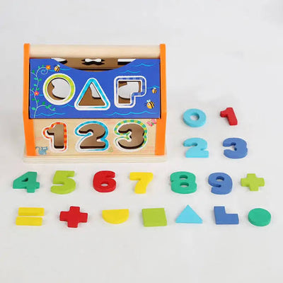 Wooden shape smart house toy