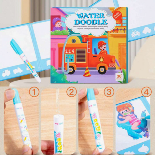 Traffic & City' Magic Water Doodle Book – 2-in-1 Creative Learning
