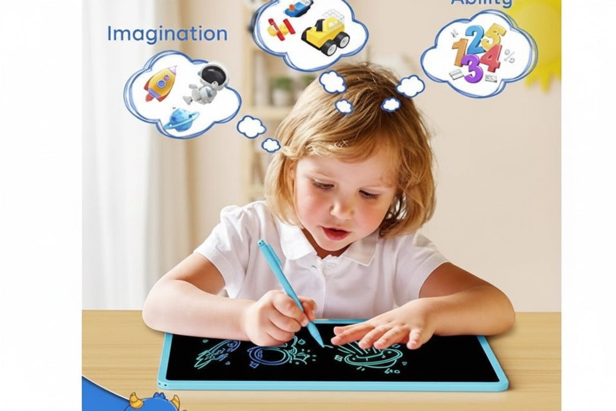 12-Inch LCD Colorful Writing Tablet – Reusable Drawing & Memo Board