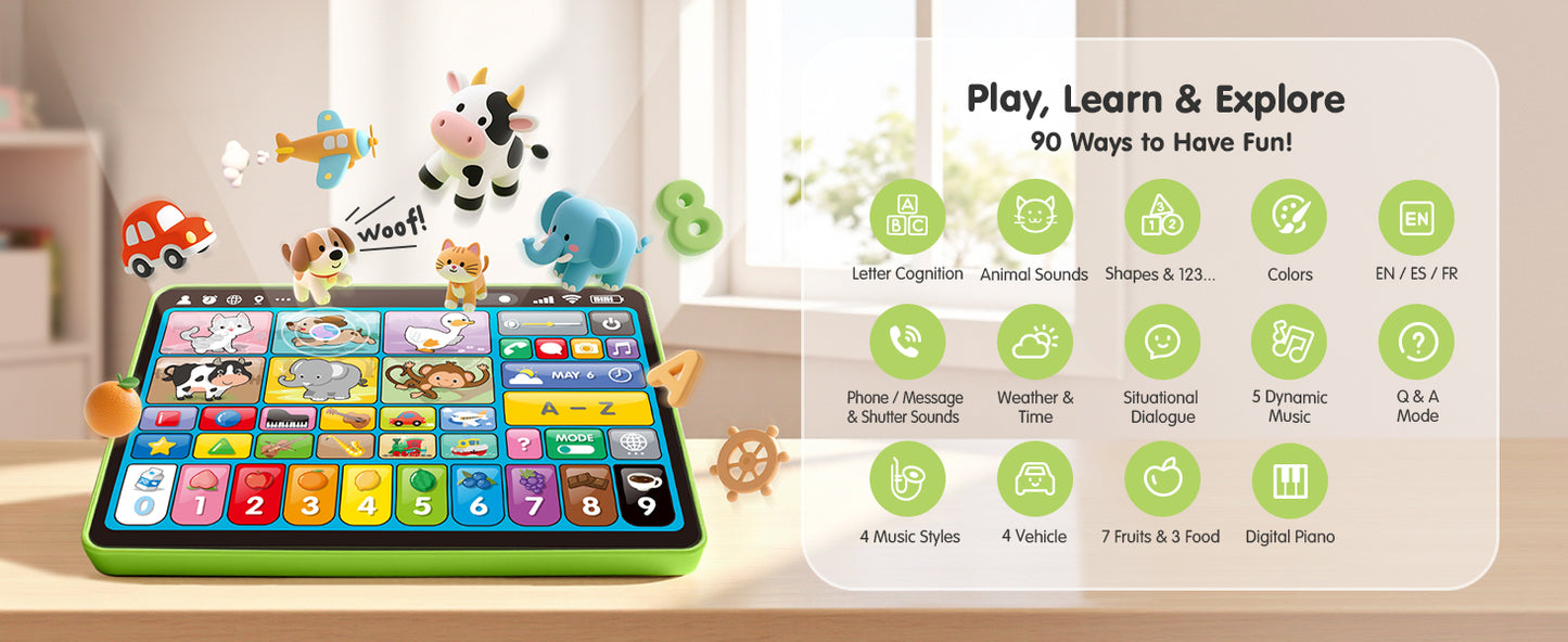 My First Learning Tablet – 3-in-1 Multilingual Interactive Discovery Pad