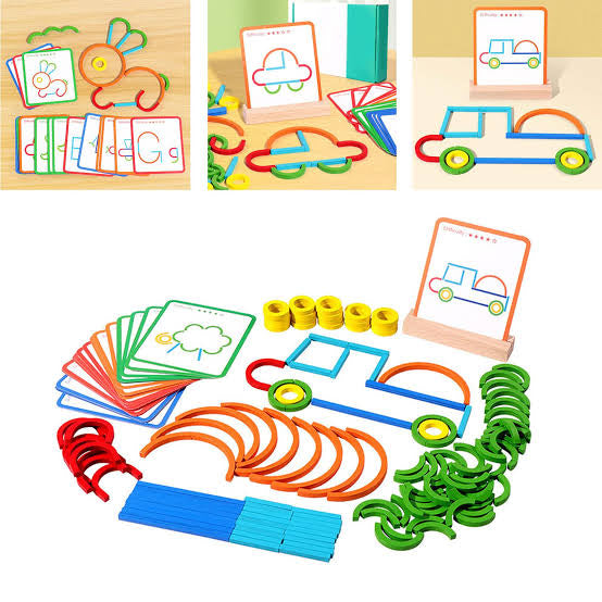 Sticks And Rings Toy ( 120 pieces)